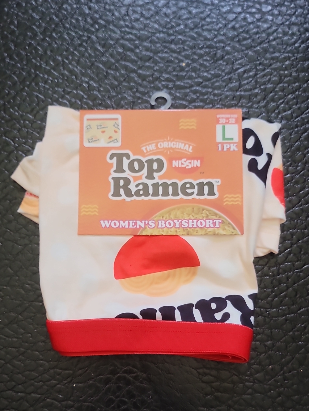 NISSIN Top Ramen Cream and Red Women's Boyshort Shorts